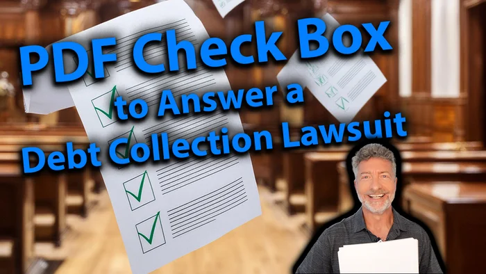 PDF Check Box To Answer A Debt Collection Lawsuit