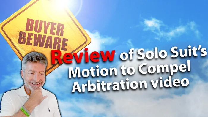 Review Of Solo Suits Motion To Compel Arbitration Video